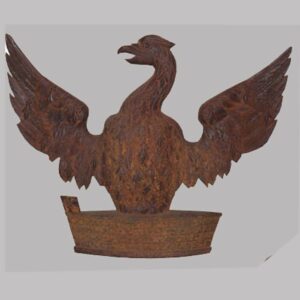 30-20173, Cast iron spread wing eagle architectural element, 1850-70's, untouched. $12,500