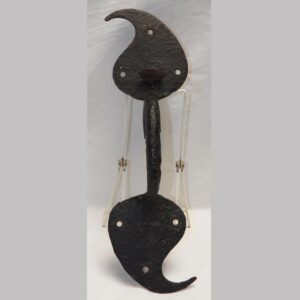 15-25839, Hand wrought iron door latch double spade ends, late 18th early 19th century. $575