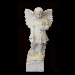 30-20682, Carved white marble statue of an angel, later 19th century. $900